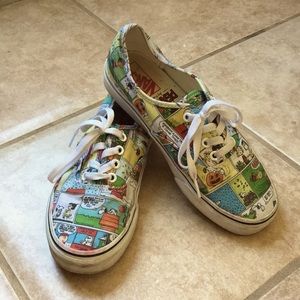 Peanuts Vans! Comfy sneakers, size 7.5